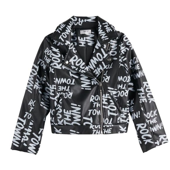 Xl Disney Descendants 3girls jacket Black and white